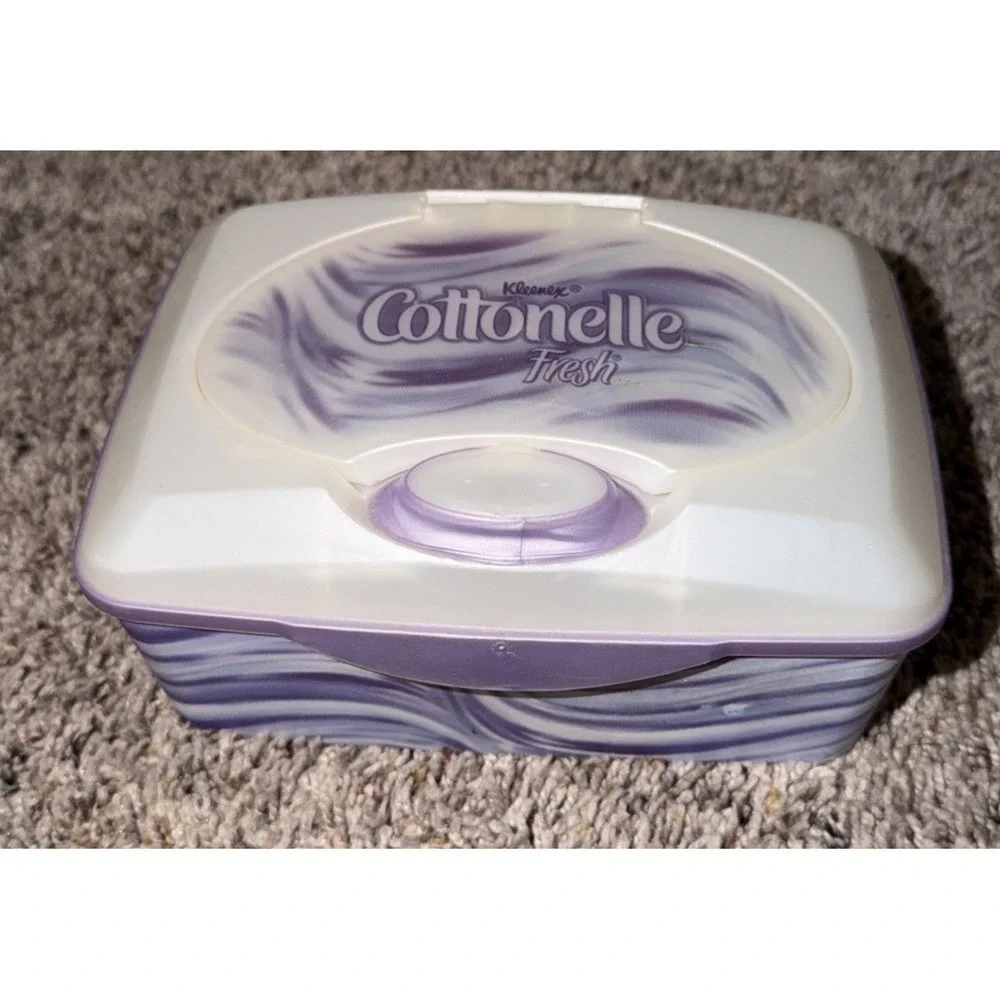Cottonelle Flushable Wipes Dispenser Hard Container Refillable Tub EMPTY